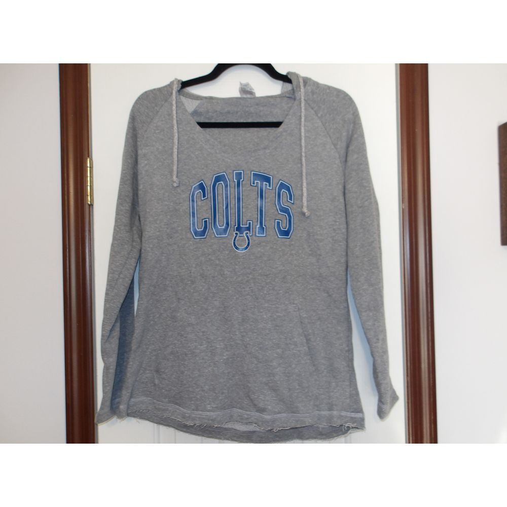Indianapolis Colts NFL Grey Lightweight‎ Hoodie Sweatshirt Sports Fan Apparel